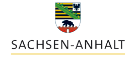 Wappen und Schriftzug des Landes Sachsen-Anhalt